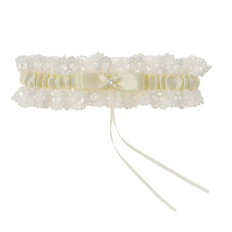 Women Lace Bow Silky Smooth Satin Elastic Thigh Strap Garter Belt Sexy Thigh Bands Party Bride Leg Garter Cosplay Tea Time