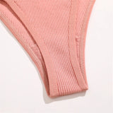1PCS Women Sexy Cotton Panties Two Belts Hollow Out G-String Thongs Breathable Underwear for Female Solid Color Lingerie S-XL