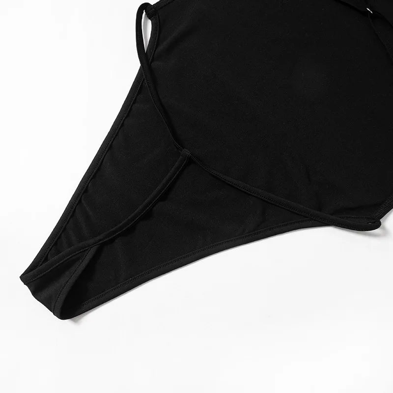 Black Slim Sexy Bodysuit Lingerie Backless Corset Top Patchwork Bodys Para Mujer De Vestir Summer Fashion Trends Women Clothing