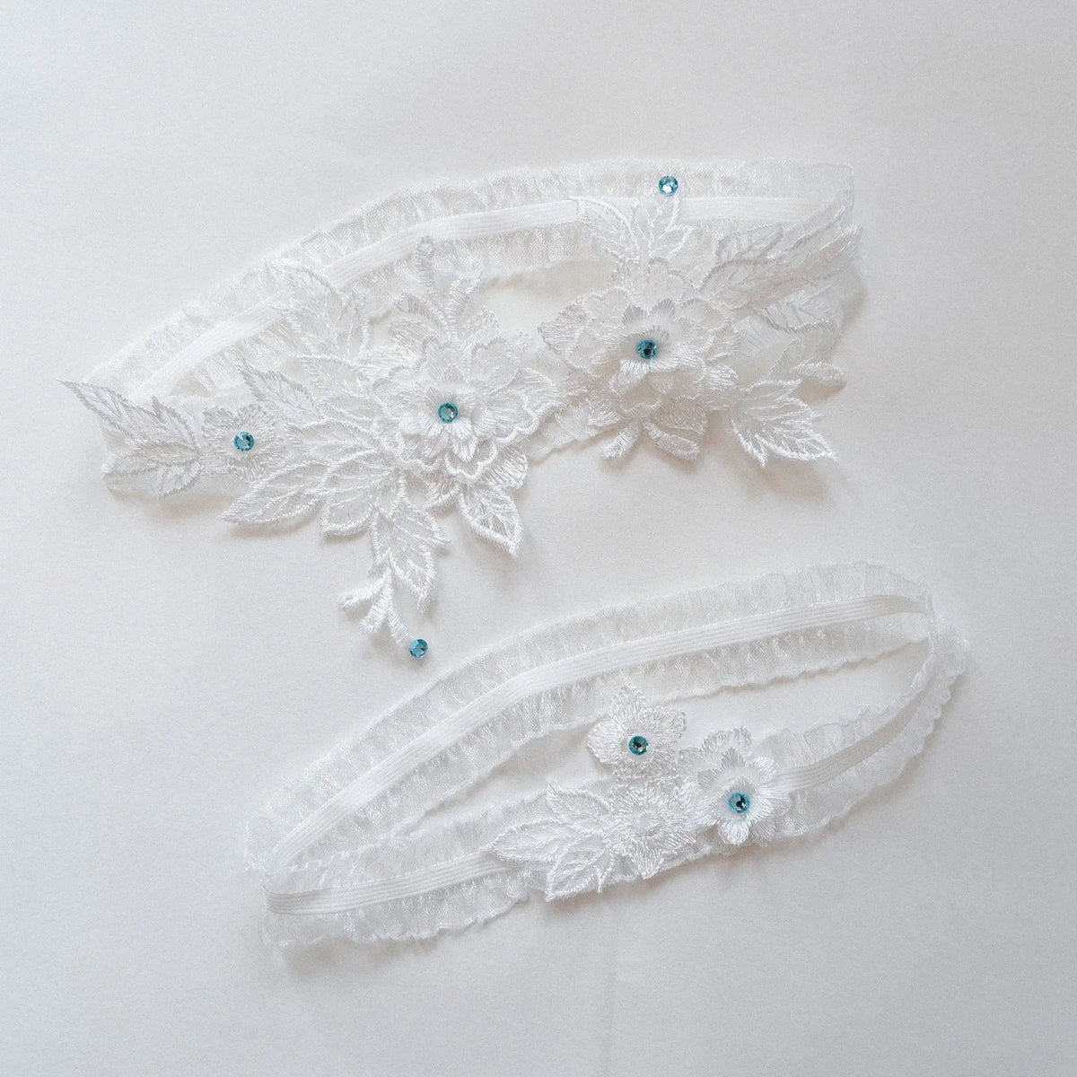 Sexy Lace Garter Women Socks Ring Bride Leg Ring Wedding Dress Ring Decoration Garters Thigh Bands Flowers With Rhinestone Blue