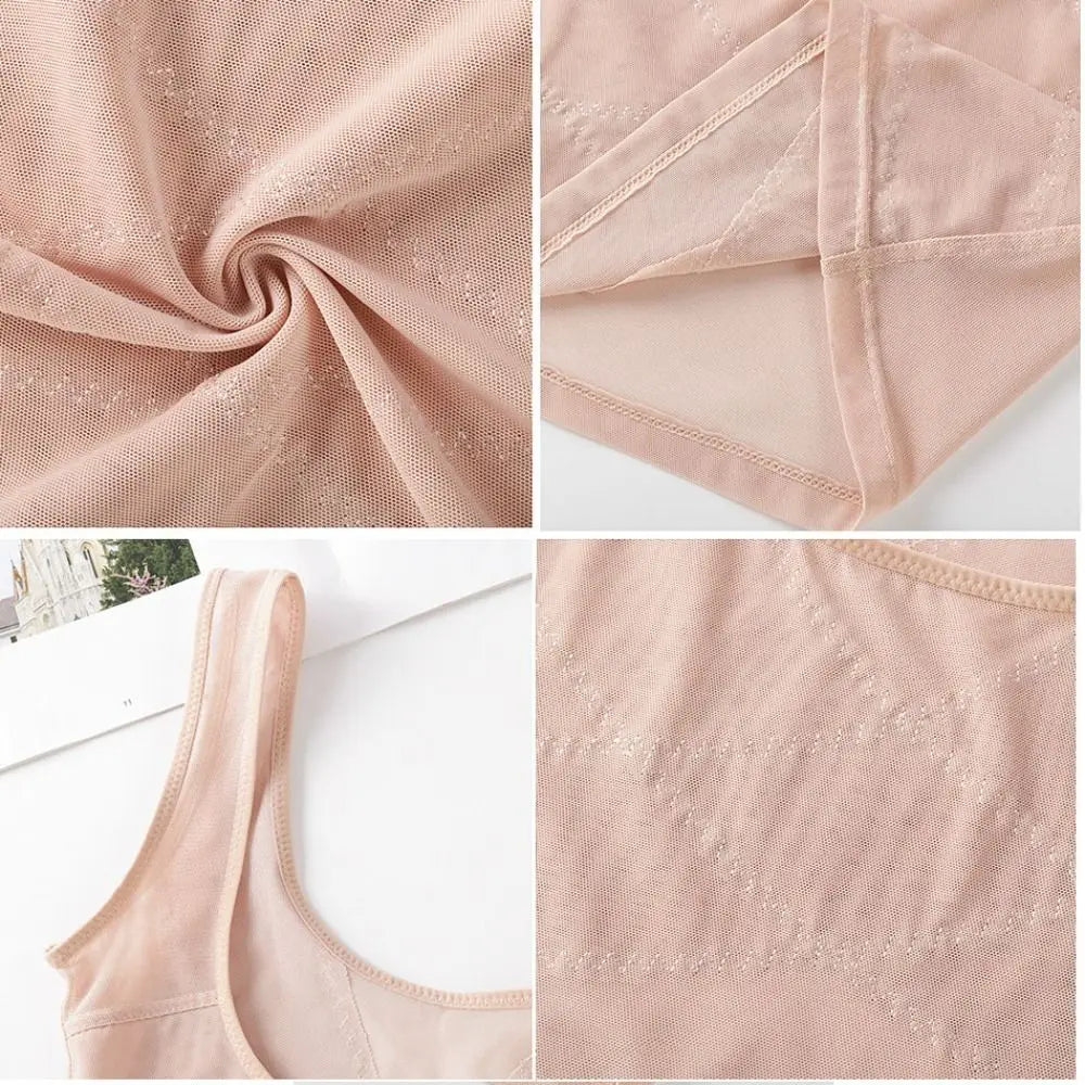 Mesh Thin Slimming Bodysuit Shaper Abdomen Tummy Control Postpartum Vest Lingerie Seamless Body Shaping Underwear Yoga