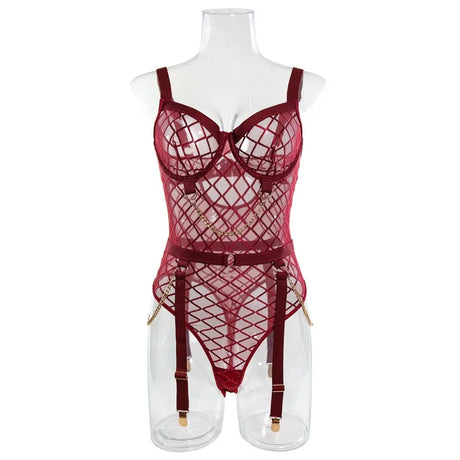Women's Underwear Sets Sexy Erotic Lingerie for Sex Woman Clothing Lingeries Sets With Garter and Stockings Bra and Panty Set