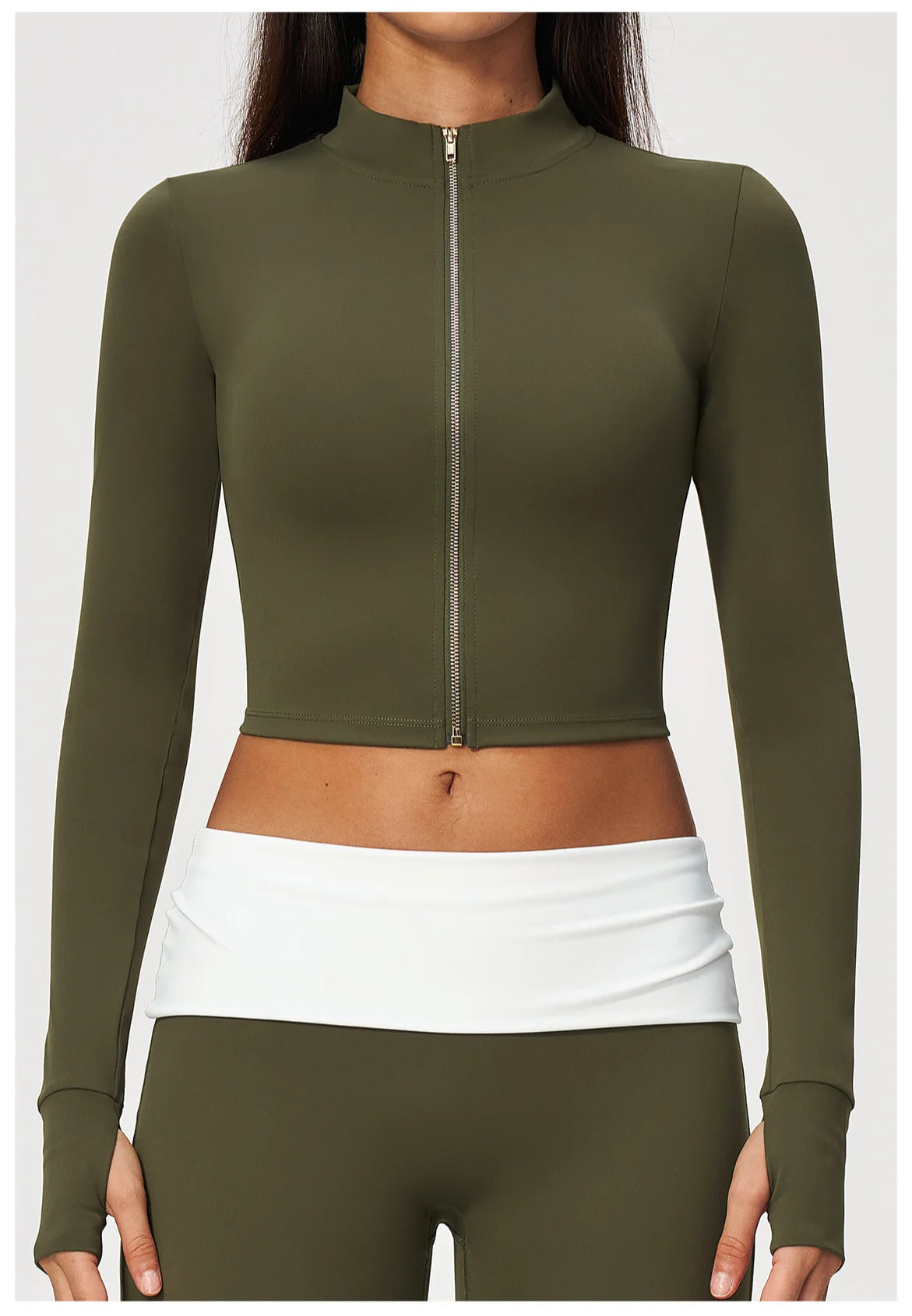 Yoga Long Sleeve Women's Zipper Sports Jacket Fitness Yoga Shirts Gym Top Activewear Running Coats Workout Clothes For Cycling