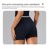 Hearuisavy 2Pcs Fitness Set Women Polka Dot Cross Back Sports Bra High Waisted Push Up Shorts Gym Quick Dry Workout Yoga Suit