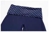 Fashion Polka Dot And Striped Wide Leg Pants For Women Fold Over Waist  Bell-bottoms Flare Yoga Pants Push Up Workout Leggings