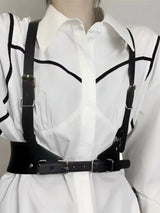 Underbust Corset Top with Strap Punk Harness Belt Leather Suspender Belt Belts for Women