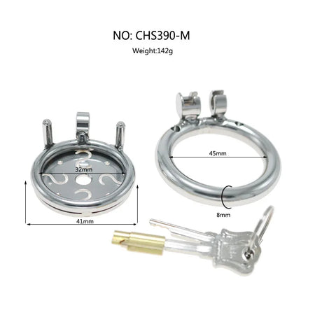 New Flat Plate Chastity Cage Sissy Stainless Steel Penis CB Lock  Abstinence Restraint Urethral Chastity Device BDSM Sex Toy 18+
