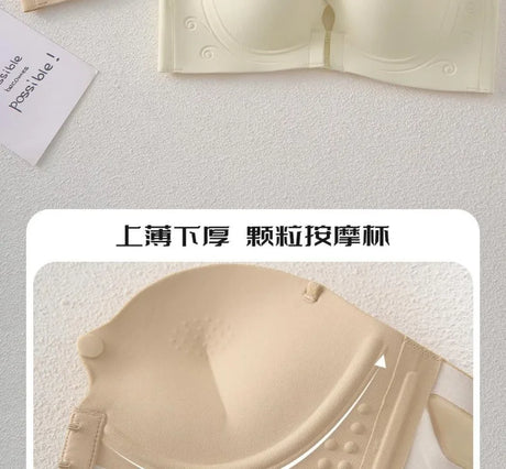 Front Fasten Balconette Bra Strapless - Lift Support Bralette Petite, Non Slip Invisible Comfort Everyday Wear Enhance Small Cup