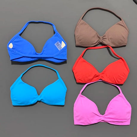HISTELLO Strappy Bra Women Seamless Gym Underwear High Support Halter Sexy Sports Pilates Clothing Push-up Yoga Workout Tank Top