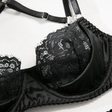 Ellolace Lace Lingeries Sexy Hot Halter Bra Heart g-String Thongs Sissy Erotic Garter Ensemble Exotic Sets Romantic Underwear