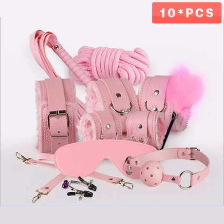 Exotic accessories BDSM 7-piece set of sex games Novelty bundled toys Handcuffs Eyessex Toys for Couples Lovers flirting toys