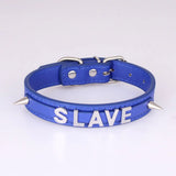 Lovely Personalized Letters  Choker Women Leather Collar Punk Chocker Custom Name Bling Crystal Jewelry Cosplay Necklace