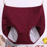 6XL 115kg Plus Size Fat Women Physiological Underwear Menstrual Leak Proof Pure Cotton High Waist Sanitary Lingerie Panties