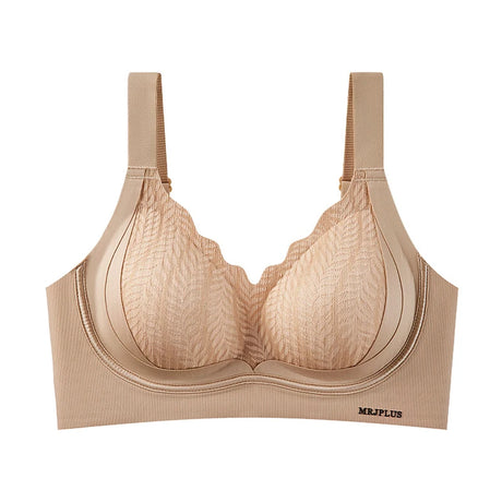 FallSweet Plus Size Lift Up Bra for Women Wireless Brassiere Anti Sagging Side Support Fixed Cup Big Bust Minimizer Bras M-3XL