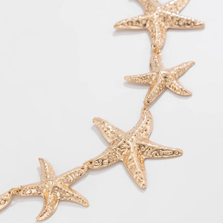 IngeSight.Z Fashion Charm Gold Color Sea Starfish Waist Belly Chain For Women Sexy Summer Beach Body Chain Jewelry Accessories