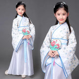 chinese Folk Dance new year clothes traditional hanfu for girls kids dragon dress ancient Stage Carnival costume Clothing skirt