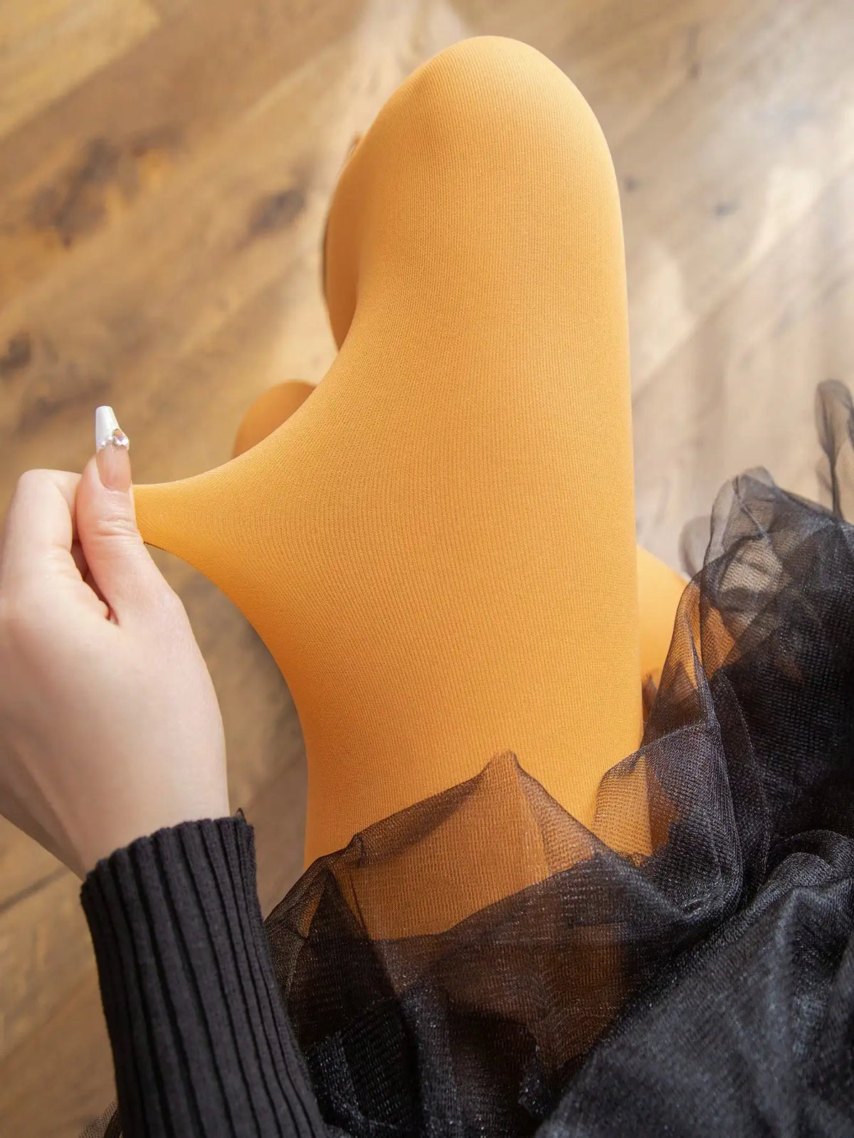 Women's Velvet Retro Spring and Autumn Thick Stockings Matte Arbitrary Cut High-Elastic Pantyhose