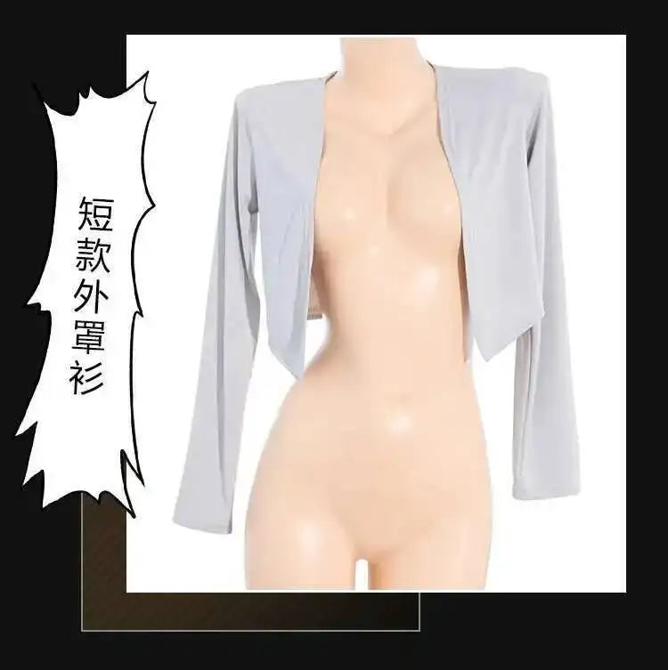 Gentle Chest Cushion Seductive Thin Sheer Seductive Revealing Chest Home Set Sexy Dress Elegant Long Dress Hot Sexy Women STF7