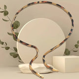 Snake Creative Jewelry Personalized Hot Iron Flexible Twisted Jewelry Bendable Snake Head Pendants Girl Women's Necklace