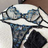 Sexy Sheer Lace Flower Embroidery Underwire Bra for Women, Large Breast Minimizer Anti‑Sagging Comfort Everyday Wear YEMOMO S‑XL