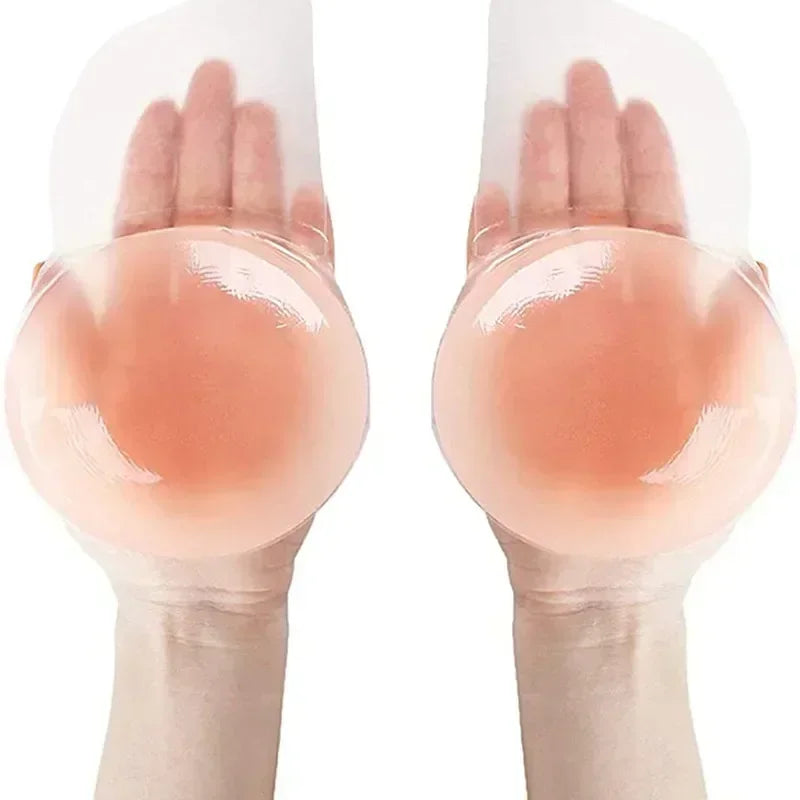 2pcs New Women Invisible Nipple Cover Stickers Self-adhesive Chest Breast Petals Silicone Lift Up Paddings Reusable Patch Bra