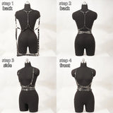 Women Fashion Belt Corsett Belt Street Style Leather Lingerie Chest Harness Punk Rock Leather Belt Gothic Accessories Clothing