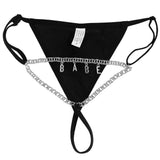 Sexy Custom Chain Thong With Name Letters String Hotwife Gifts Customized Boyfriend's Name Lace Panties Name Personalized String