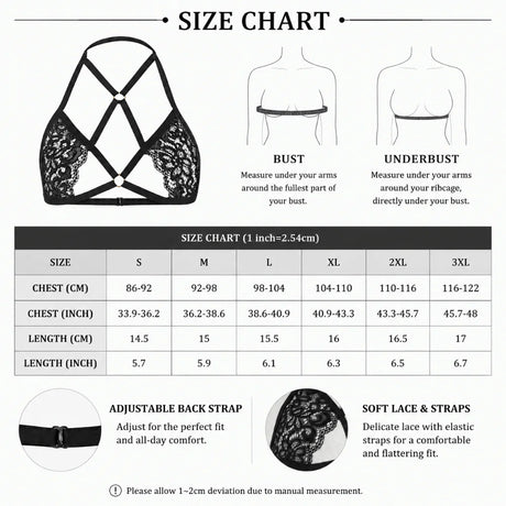 Hollow Out Push Up Female Bralette Top Sheer Backless Sexy Lace Harness Bra Lingerie Deep V Wireless Halter Lace Strappy Bra