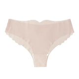 1/3PCS Sexy Women's Low Waist Light Transparent Panties Solid Color Underwear Antibacterial Crotch Ice Silk Underwear Briefs