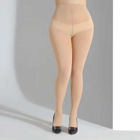 A Fashionable Plus Size Versatile Slim Oversized Breathable Solid Color Nylon Elastic Plus Size Pantyhose