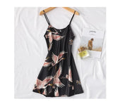 Sexy Nightwear Gown Set Women 2PC Pyjama V-Neck Pajamas Silky Sleepwear Spring Lady Sleep Suit Robe Wear Home Negligee Homewear