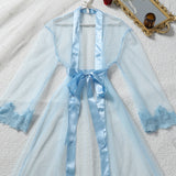 MUZISKAT French Pure Desire Mesh Splicing Lace Hollow Perspective Plastic Slimming Strap Fun Sleeping Skirt thong