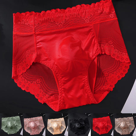 1pc Men Lace Thin Seamless Ice Silk Briefs 3D Bulge Pouch Low Waist Pantie Breathable High Elastic Soft Underwear