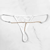 Personalized Custom Name Rhinestone Letter Chain Lace Thong for Women Adjustable Bridal Wedding Lingerie Underwear Gift