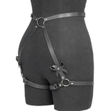 18 Leather Bondage Sleepwear Open Crotch Porn PU Garter Belt Lingerie Metal Chain Women Hot Babydoll Dress Strap Leg Sexy Briefs