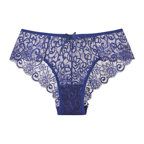 Women Full Lace Mesh Panty Transparent Floral Embroidery Sexy Briefs Ladies Summer Low Rise Breathable Seamless Underwear New