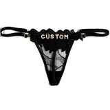 Sexy Customized Name Lace Thong Panties for Women Adjustable Underwear Detachable DIY Letter Personality Valentine's Day Gift