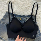 Fashion Nylon Cotton Women's Invisible Bra Breathable No Steel Frame U Plunge Bras Backless Ladies Sexy Bras Women Girls