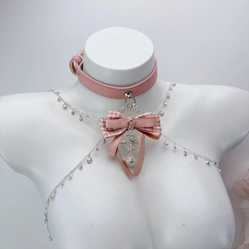 New Erotic Nipple Clamps Pink Collar Bell Body Chain Glowing Fox Tail Butt Plugs BDSM Training Sexy Accessories Adult Sex Toys