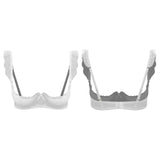 Womens Floral Lace 1/4 Cup Bra Removable 2cm Thick Pads Underwired Balconette Bra  Ruffled Spaghetti Straps Brassiere Lingerie