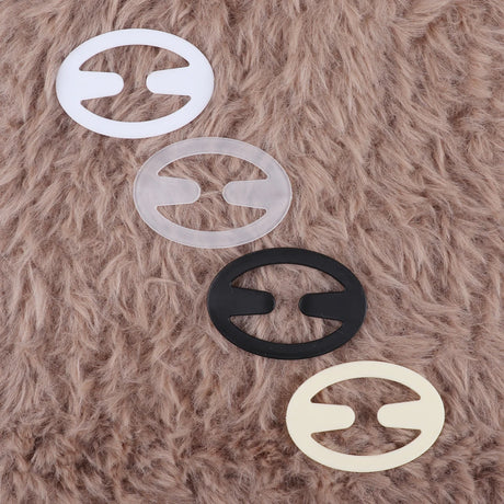 12/ pcs Elliptic shape Women Bra Strap Clips Fashion Wedding Party Invisible Bra Buckle Holders Underwear Non-slip Cross St