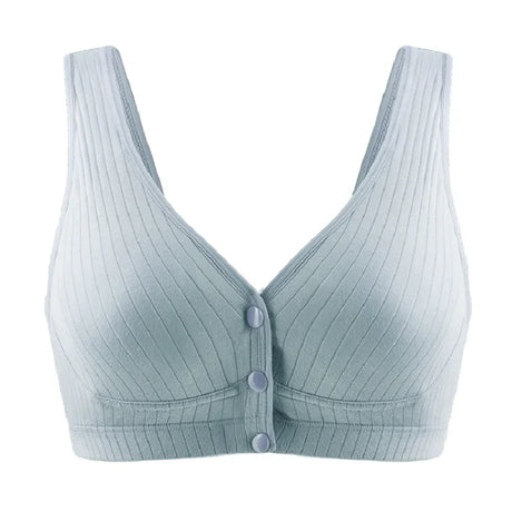 Pure Cotton Wireless Nursing Vest Bra Seamless Front Buckle Open Cup Maternity Breastfeeding Underwear Plus Size