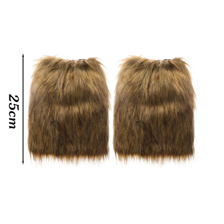 New Y2k Faux Fur Leg Warmers Spicy Girl Harajuku Winter Warm Furry Boots Cover Socks Jk Vintage Hiphop Cosplay Socks Accessories