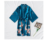 Sexy Nightwear Gown Set Women 2PC Pyjama V-Neck Pajamas Silky Sleepwear Spring Lady Sleep Suit Robe Wear Home Negligee Homewear