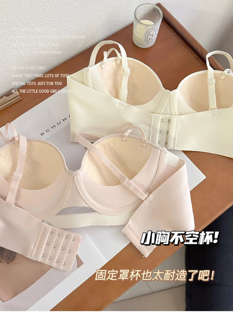 MOYISU Red Push Up Bra Set VS Style Sexy Minimizer Lingerie Wirefree Enhances Small Chest Vintage Retro Zodiac Gift Panty & Ste