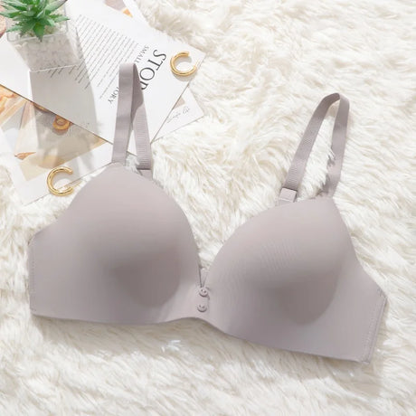 Seamless Wireless Bra Women Comfort Ice Silk Push Up Underwear 3/4 Cup Daily Lingerie Bralette Plus Size