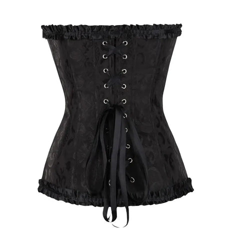 YBFDO Women Sexy Corsets Bustiers Floral Lace Tops Shapewear Burlesque Vintage Corset Gothic Satin Lingerie Corselet Overbust