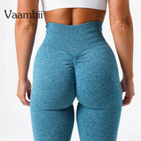 Scrunch Bum Tights Yoga Pants Leggings Women Seamless Sports Yoga Pant High Waist Ribbed Gym Clothes Fitness Workout Wear