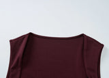 Hugcitar Women Elegant Solid Square Collar Straps Sexy Bodycon Maxi Prom Dress Summer Women Y2K Clothes Evening Party Birthday