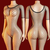 Lingerie Bodysuit Sexy Adult Open Crotch Bodystocking Erotic Mesh Underwear Outfits for Woman Jumpersuits Costumes Crotchless